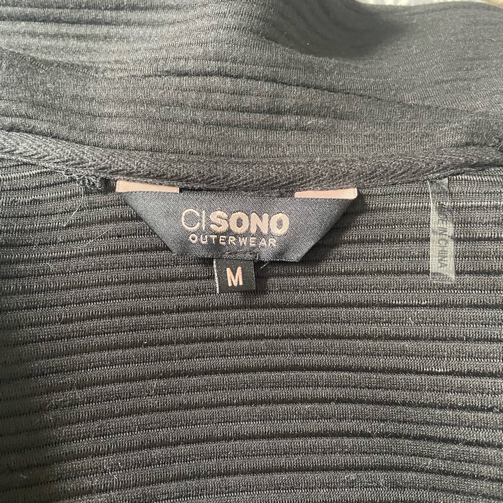 Black Ribbed Moto Jacket NWT - Picture 5 of 6